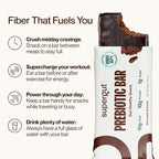 Supergut GLP-1 Boosting Prebiotic Bars, Chocolate Brownie - Gut Healthy Protein Snacks & Breakfast Bars - Keto-Friendly Meal Replacement Energy Bars (12 Count)
