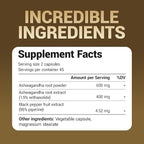 Dr. Berg Ashwagandha Capsules 1000mg - Includes Ashwagandha Root with Black Pepper from Bioperine - Ashwagandha Supplements 90 Capsules