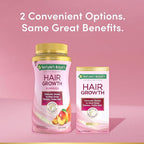 Nature’s Bounty Hair Growth Gummies for Supporting Thicker, Fuller Hair with Biotin, Silicon & Arginine, Peach Mango Flavor – Gluten Free, Contains No Lactose, Sodium or Fish, 60 Count/30 Servings