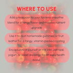 Acerola Cherry Powder 8 oz, Natural Vitamin C Source, for Smoothies, Drinks, Cooking, Sauces