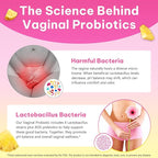 Feminine Probiotics Gummies with Slippery Elm | Pineapple Gummies for Women ph Balance, Vaginal Probiotics Supports Flora, Gut Health & Immune System, Prebiotics & Lactobacillus Blend | 60 Gummies