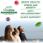 Magnesium Citrate Gummies | 250mg Elemental Magnesium from 2,130mg Magnesium Citrate | Great Tasting Magnesium Supplement | Stress Relief Support for Adults | 90 Magnesium Gummies | Lifeable