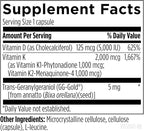 Designs for Health Vitamin D Supreme - Vitamin D 5000 IU with 2000mcg Vitamin K as MK4 for Bone Health, Heart Health, Mood & Immune Support - Vitamin D3 Enhanced with GG Supplement (60 Capsules)
