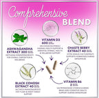 Menopause Supplements for Women - Complete Hot Flash Night Sweats & Menopause Relief Pills, Probiotics with Dong Quai & Black Cohosh for Vaginal, Digestive Support - 60 Capsules