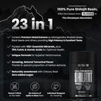 Himalayan Shilajit Gummies, 23-in-1 with Sea Moss, Ashwagandha, Tongkat Ali, Black Seed Oil & Rhodiola Rosea, Lab Tested, 60 Gummies