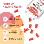 Magnesium Citrate Gummies 400MG, High Absorption Magnesium Gummies for Adults, Muscle & Teeth Support, Vegan 60 Cts