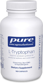 Pure Encapsulations L-Tryptophan | Amino Acid Supplement for Relaxation, Serotonin Support, PMS, and Sleep* | 180 Capsules