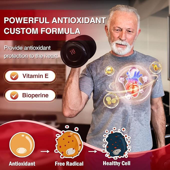 NATURE TARGET CoQ10-400mg Plus PQQ with Vitamin E & Organic Olive Oil - Coenzyme-Q10 with BioPerine - High Absorption Antioxidant-for-Heart-Health and Energy Production,120 Servings
