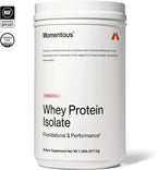 Momentous Essential Grass-Fed Whey Protein Powder - 20 g Whey Isolate Protein - NSF Certified for Sport - Gluten-Free - 25 Servings for Essential Everyday Use - Strawberry - Package May Vary