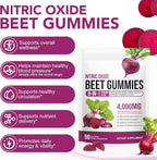 Acorn + Oak Beet Root Gummies with 200mg CoQ10 per Serving & Organic Beet Extract - Blood Pressure, Energy Level Support & Nitric Oxide Promoting* | Vegan, Sugar-Free, Vitamins B12 & C | 90 Chews