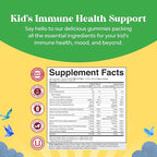 Natures Craft Plant Based Kids Multivitamin Gummies - Multivitamin for Kids Immunity Support Gummies with Vitamins A C D3 E B and Zinc Gelatin and Gluten Free Non-GMO Vitamins Gummy Formula 120ct