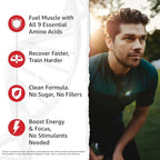 10X Health Amino Acids - 30 Servings of EAA & BCAA Powder, Pre Workout BCAA with Essential Amino Acids Supplement - BCAAs & EAAs for Longevity, Muscle Support, Strength, Energy - Tropical Orange