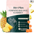 Nutrition Feminine Gummies, Premium Feminine Balance Gummies for Women Health, Hawaiian Pineapple Flavor, Vegan Gluten Free 60 Gummies 30 Servings