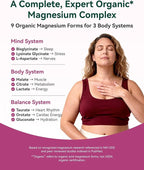 9-in-1 Magnesium Complex, 300mg Magnesium from 9 Organic Forms, Glycinate, Citrate, Malate, High Absorption for Sleep & Relaxation, Energy & Muscle Support, 90 Capsules