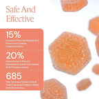 Create Creatine Monohydrate Gummies for Men & Women, Boost Focus, Strength, and Endurance, Anti-Melting Formula, Vegan, Gluten-Free, Non-GMO, 1.5g of Creatine per Gummy (Sour Peach)