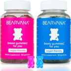 BEARVANA Top & Peach Support Combo Pack Multivitamin Gummies for Women | Includes Herbal Extracts & Essential Vitamins | Berry Flavor | 2-Pack (120 Gummies)