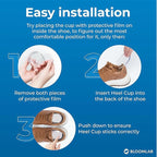 Gel Heel Pads, 2 Pack, for Achilles Tendonitis, Shoe Wedge Inserts for Plantar Fasciitis, Bone Spur, Foot Pain Relief Support, Comfort Cushion Insoles for Women/Men