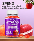 Keto Acv Gummies,Organic Apple Cider Vinegar Gummies,Keto Gummies,Gut Health for Women,Probiotics for Digestive Health,Metabolism,GMO Free & Vegan - 120 Count