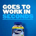 TUMS Gummy Bites Dietary Supplement for Occasional Heartburn Relief, Upset Stomach and Acid Indigestion, Cherry Berry Burst - 108 Count