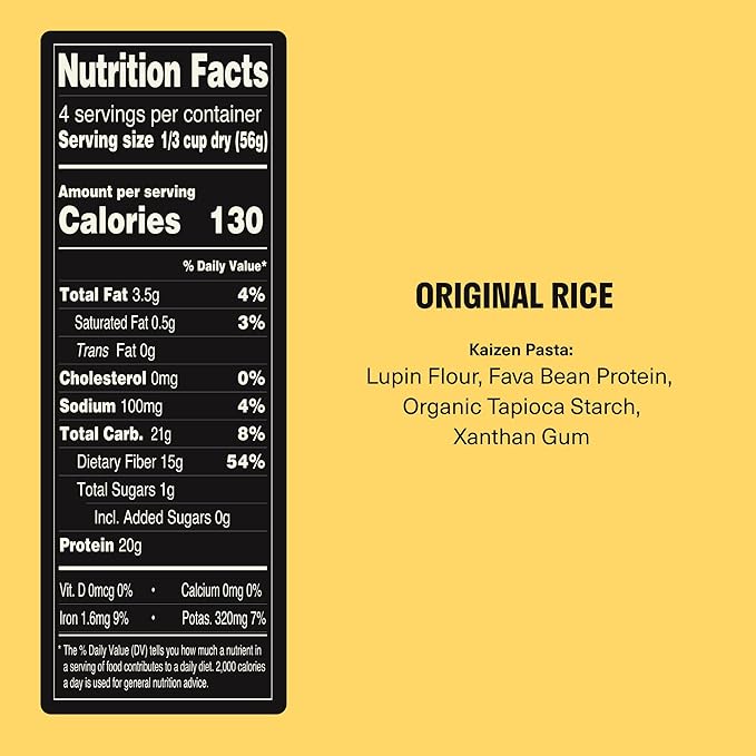 Kaizen Protein Rice Variety Pack, 20g Protein, Low Carb (6g Net Carbs), Keto-Friendly, Gluten-Free, Made with Plant-Based Lupini Beans, High Fiber, 8 Ounce, Pack of 3