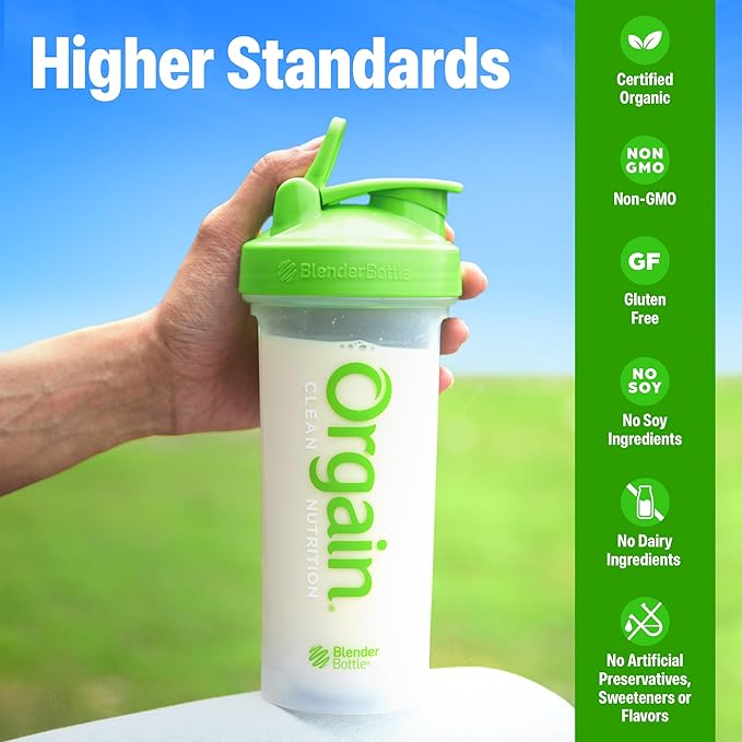 Orgain Organic Vegan Protein Powder, Vanilla Bean - 21g Plant Protein, 5g Prebiotic Fiber, Low Carb, No Lactose Ingredients, No Added Sugar, Non-GMO, 10 Single Serve Individual Packets