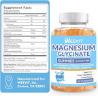 Magnesium Glycinate Gummies, Magnesium Glycinate with L-Threonate, Ashwagandha, L-Theanine, Magnesium Supplements for Women & Men