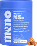 O Positiv MENO Heart + Blood Pressure Support Capsules – Daily Support for Healthy Circulation, Stress Management & Blood Pressure – with CoQ10, Beets, Pine Bark & Saffron – 30 Servings