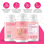Mila Miamor ApHr-O-dYte Women’s Probiotic and Prebiotic with Cranberry - Gluten-Free, Non-GMO Supplement for Feminine Health, pH Balance, Odor Control, Urinary Tract - 60 Capsules