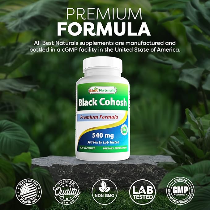 Best Naturals Black Cohosh 540 Mg 120 Capsules (120 Count (Pack of 3))
