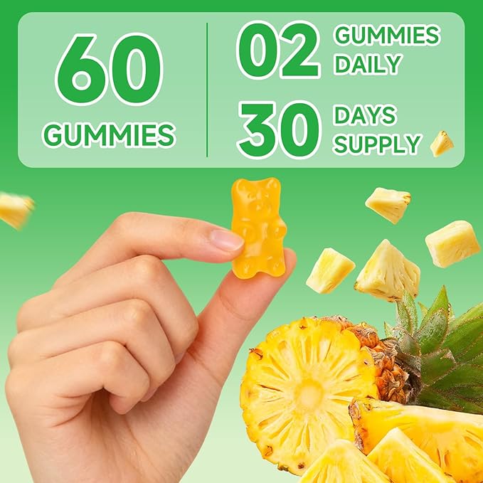 L-Methylfolate Gummies 15mg, Methylfolate Supplement, Folate Supplement for Support Mood, Brain Health, Immune System, Sugar Free, Pineapple Flavor, 60 Count