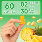 L-Methylfolate Gummies 15mg, Methylfolate Supplement, Folate Supplement for Support Mood, Brain Health, Immune System, Sugar Free, Pineapple Flavor, 120 Count
