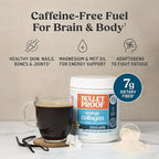 Bulletproof Energy Collagen Protein Powder, Vanilla Bean, 20g Grass-Fed Collagen Peptides, 7g Fiber with MCT Oil & Adaptogens, Caffeine-Free, 18.3 Ounces