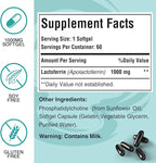 Liposomal Bovine Lactoferrin 1000 mg - Higher Absorption - for Iron Absorption & Immune Function Lactoferrin Supplements for Adults, 60 Softgels