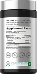 Horbäach Joint Support Supplement | 120 Capsules | with Collagen and Hyaluronic Acid | Joint Health Complex | for Men & Women | Non-GMO, Gluten Free