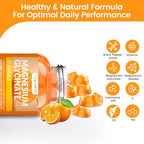 Magnesium Glycinate Gummies 1000mg, High Absorption Sugar Free Magnesium Potassium Supplement for Relaxation, Stress Relief, and Sleep Support for Adults & Kids - 90 Orange Gummies