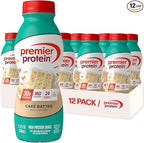 Premier Protein Shake, Cake Batter, 30g Protein, No Added Sugar, 24 Vitamins & Minerals to Support Immune Health, 11.5 fl oz, 12 Pack (Packaging May Vary)