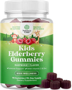 Sambucus Elderberry Gummies for Kids Health - Delicious Black Elderberry Gummies with Zinc and Vitamin C for Kids Immune Support - Gelatin and Gluten Free Non-GMO Immunity Support - 90 Count