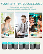 Weekly Pill Organizer 2 Times a Day, 7 Day Travel Medicine Pill Organizer with Moisture-Proof Silicone Lid, AM PM Daily Pill Box for Vitamins & Supplements, Aesthetics Pill Case(Green)