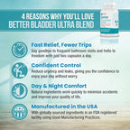 Better Bladder Ultra Control Supplement for Women & Men – Bladder Support Supplement Enhanced with Vitamin D3 to Help Reduce Urinary Leaks, Frequency & Urgency - 120 Count (2 Bottles)
