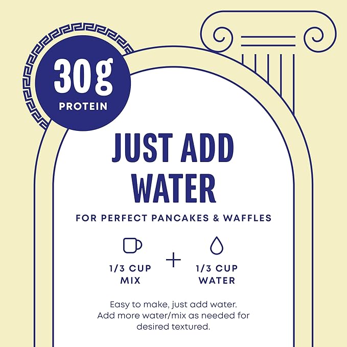 Protein Pancake Mix & Protein Waffle Mix by Phoros Nutrition, 30g of Protein, Low Carb, High Protein, Keto-Friendly, Whey Protein, Whole Grain Oats, Whole Wheat Pancakes, Just Add Water (Buttermilk)