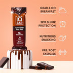 IQBAR Clean Plant Protein Bars - Chocolate Sea Salt - 12 Count - Keto, Vegan, High Fiber, Gluten and Dairy Free, Low Sugar Snack - Brain and Body Nutrients for Focus, Energy, Meal Replacement