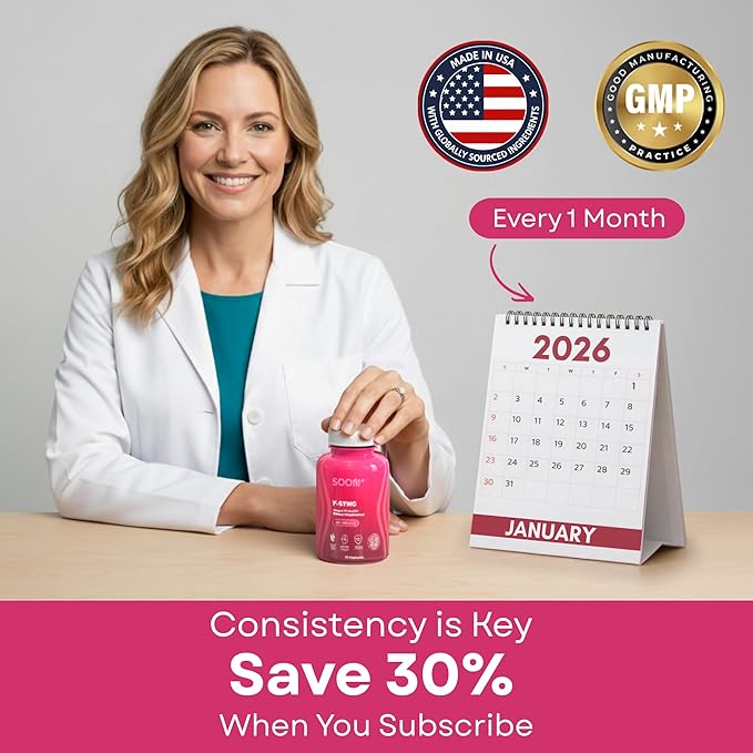 SOON+ Vaginal Probiotics for Women, V-Sync Vaginal Probiotic with Lactobacillus, Cranberry & Prebiotics, Support pH Balance for Women, Urinary Health Digestive Support, 6 Billion CFU, 60 Capsules