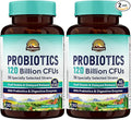 Vitalitown Probiotics 120 Billion CFUs | 36 Strains, with Prebiotics & Digestive Enzymes for Men Women | Shelf Stable | Digestive & Immune Support | Vegan | 60 Delayed Release Veg Caps