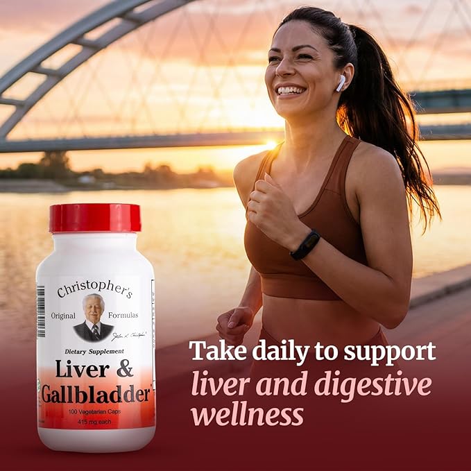 Christopher's Original Formulas Liver & Gallbladder Formula Capsules - Gallbladder Supplements with Digestive Enzymes & Natural Herbs