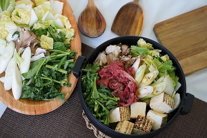Ikenaga Iron Works 12121 Sukiyaki Pot, Induction Compatible, Made in Japan, Fry Dish, Iron Supplement, 9.4 Inches (24 cm), Bond