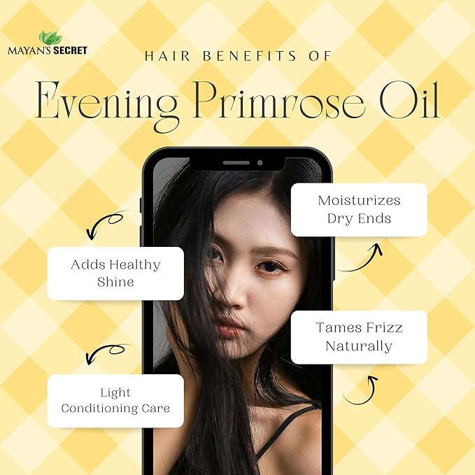 Evening Primrose Oil USDA Certified Organic/Natural/Undiluted/Unrefined/Cold Pressed Carrier Oil. Rejuvenate and moisturize The Skin and Hair