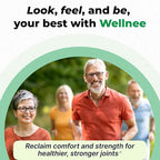 Wellnee Joint Support Supplement - Glucosamine Chondroitin MSM, Boswellia & Turmeric - Relieves Joint Discomfort & Supports Flexibility - Wellknee Joint Support - 90 Capsules, 30 Servings