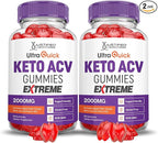 Justified Laboratories (2 Pack Ultra Quick Keto ACV Gummies Extreme 2000MG Ultraquick Keto Gummies Apple Cider Vinegar Formulated with Pomegranate Beet Juice Powder B12 Vegan Non GMO 120 Gummys