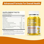 Calcium Magnesium Zinc Gummies with Vitamin D3 & K2 for Bone, Muscle & Immune Support - High Potency Enhanced Absorption - 60 Mango Pineapple Gummies