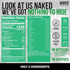 NAKED Vegan Mass - Natural Vegan Weight Gainer Protein Powder - 1,230 Calories, NSF Certified, Non-GMO, Soy & Gluten Free, No Artificial Ingredients - 8LB Bulk - 11 Servings